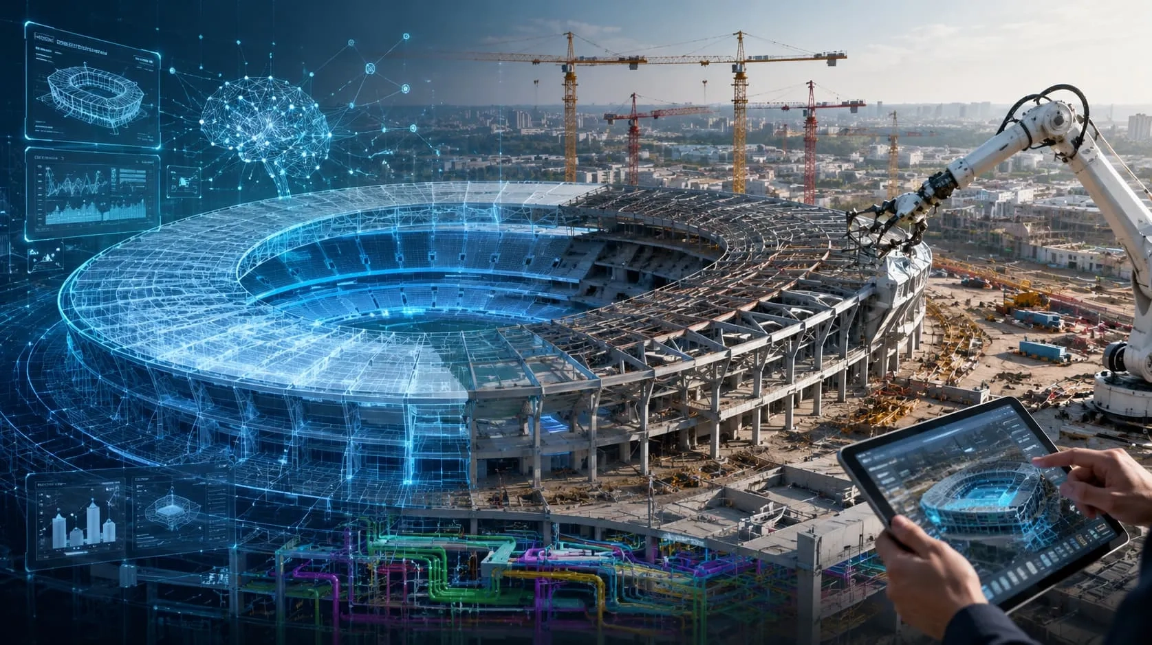 スタジアム建設 BIM AI