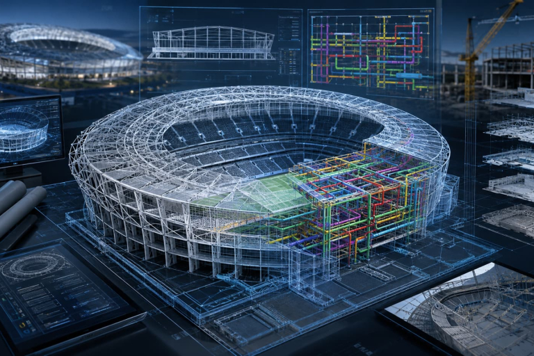 BIM and AI for stadium 