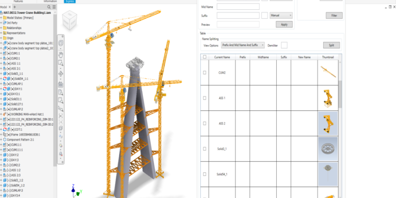 3D Tower Crane Model